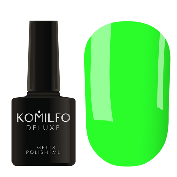 Гель-лак Komilfo Kaleidoscopic collection K001 салатовый неоновый, 8 мл
