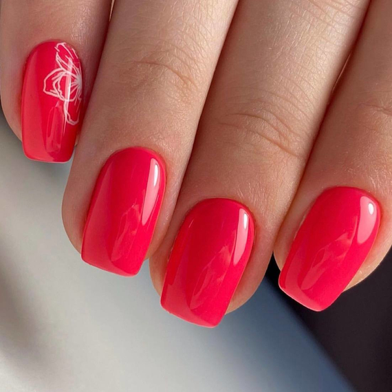 Гель-лак Komilfo DeLuxe Series №N007 коралловый неоновый, 8 мл, Цвет: Коралловый, Обьем: 8 мл, изображение 3