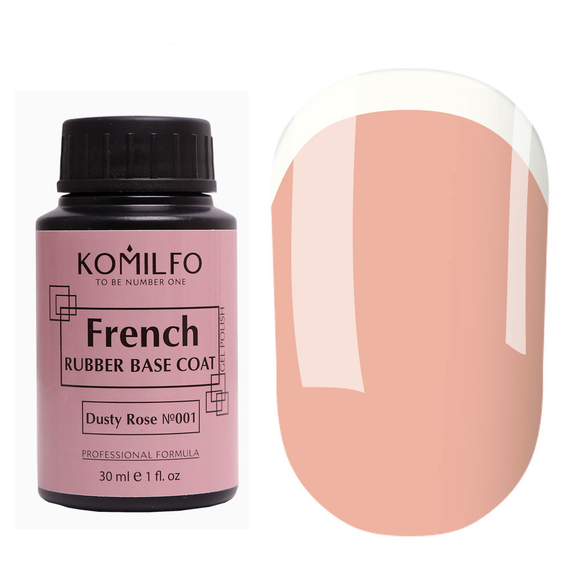 База Komilfo French Rubber Base №001 Dusty Rose бочонок, 30 мл, Обьем: 30 мл