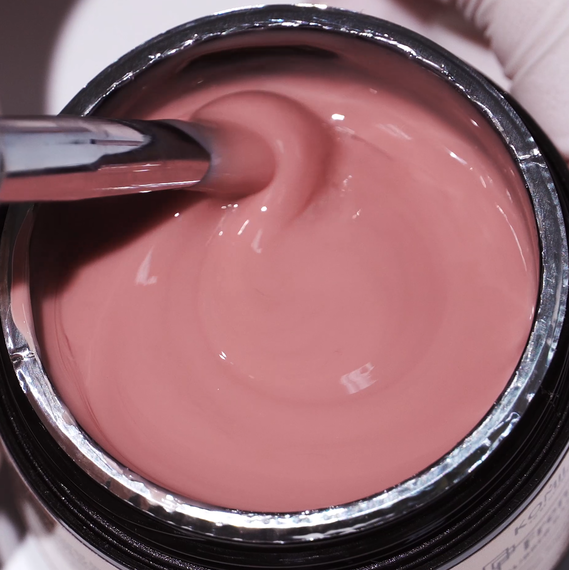 База Komilfo French Rubber Base №004 Tan angel бочонок, 30 мл, Об`єм: 30 мл, зображення 2