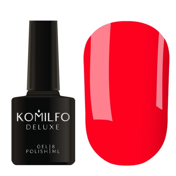 Gel polish Komilfo Kaleidoscopic collection K007 muted coral neon, 8 ml