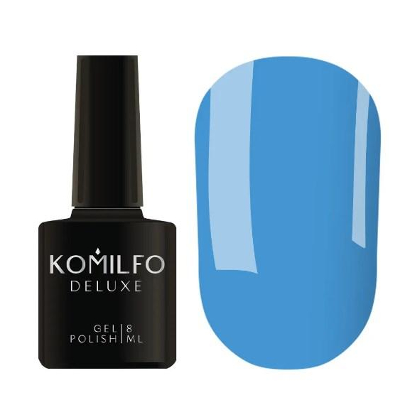 Gel polish Komilfo Kaleidoscopic collection K016 blue neon, 8 ml