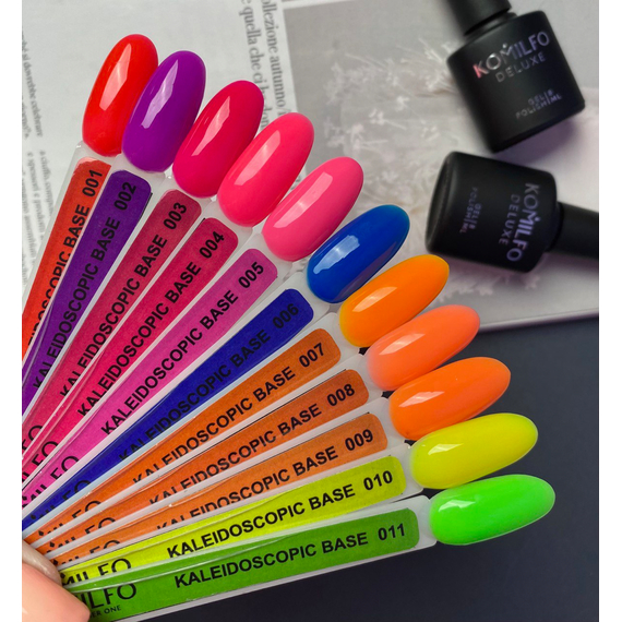 База Komilfo Kaleidoscopic Base №005 розовый неон, 8 мл, Цвет: Розовый, изображение 3