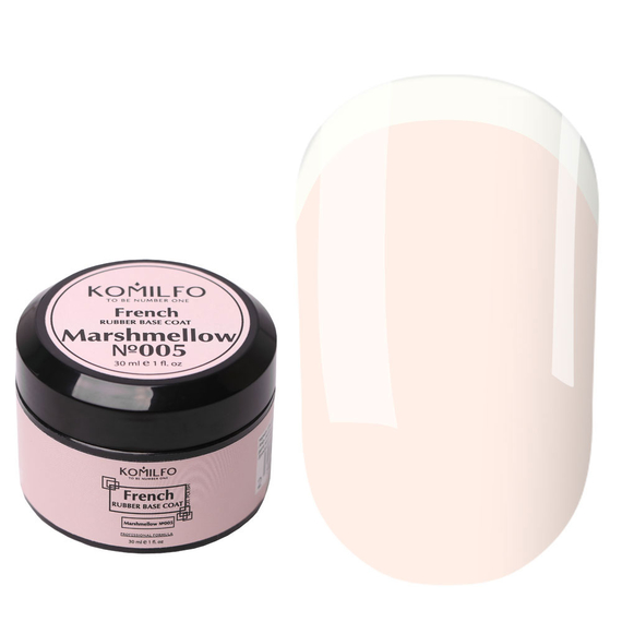 Base Komilfo French Rubber Base No. 005 Marshmellow jar, 30 ml, Color: Pink