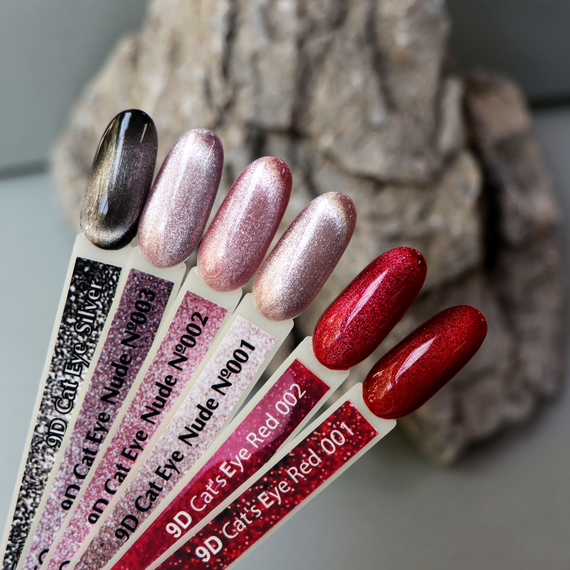 Gel polish Komilfo 9D Cat`s eye Nude No. 03 cat`s eye, purple, 8 ml, Color: Purple, 3 image