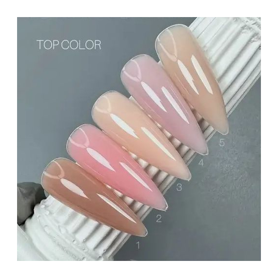 Топ для ногтей SAGA Color Top №03, пастельно-бежевый, без липкого слоя, 9 мл, изображение 2