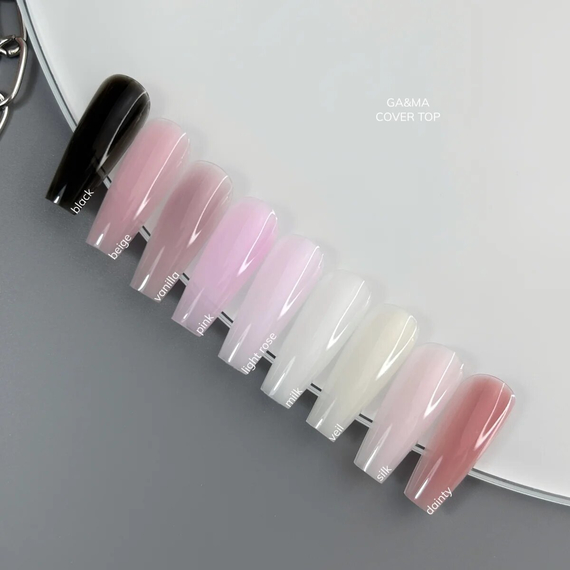 Топ для ногтей GaMa Cover Top Dainty, нюд, 10 мл, изображение 3