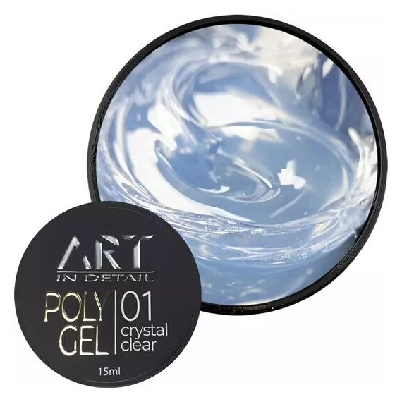 Акрил-гель ART Polygel №01 Crystal Clear, кристально прозрачный, 15 мл, Цвет: Прозрачный