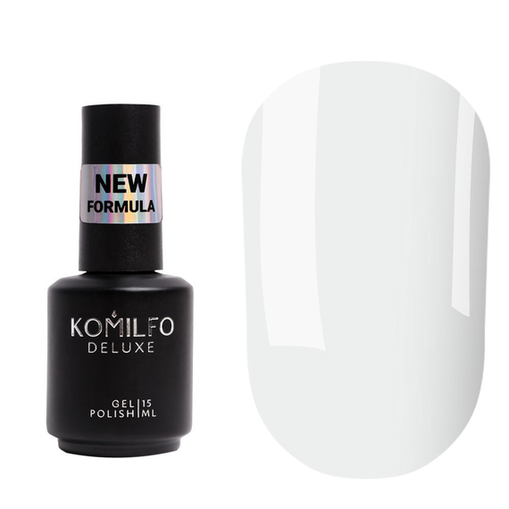 База для ногтей Komilfo Milky White Intense, белая, 15 мл
