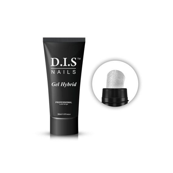 Акрил-гель DIS Gel Hybrid polygel №001, прозорий, 30 мл, Колір: Прозорий