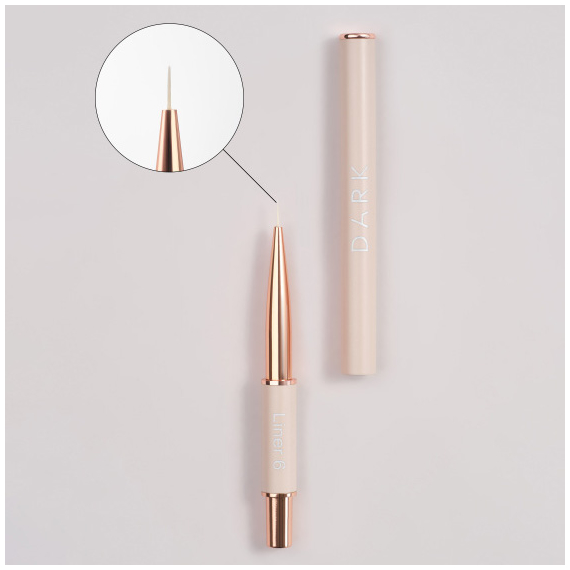 Кисть лайнер DARK 6 мм, бежевый