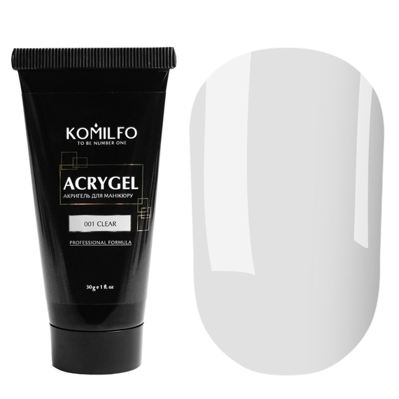 Acrylic gel Acryl Gel Komilfo No. 001 Clear, transparent, 30 g