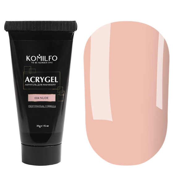 Акрил-гель Acryl Gel Komilfo №004 Nude, нюд, 30 г