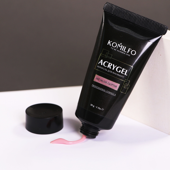 Акрил-гель Acryl Gel Komilfo №007 Gliter, чудесный глитер, 30 г, изображение 2