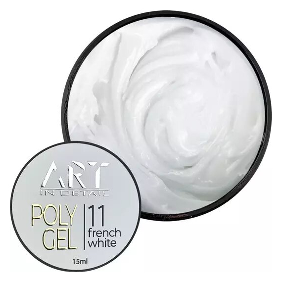 Acrylic gel ART Polygel No. 11 French White white, 15 ml, Color: White