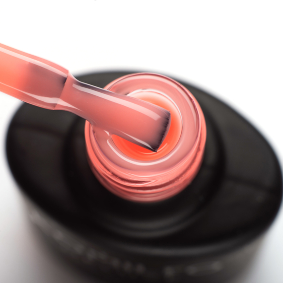 База для ногтей Komilfo Color Base Sunkissed Orange, нежно-оранжевая полупрозрачная, 8 мл, изображение 2