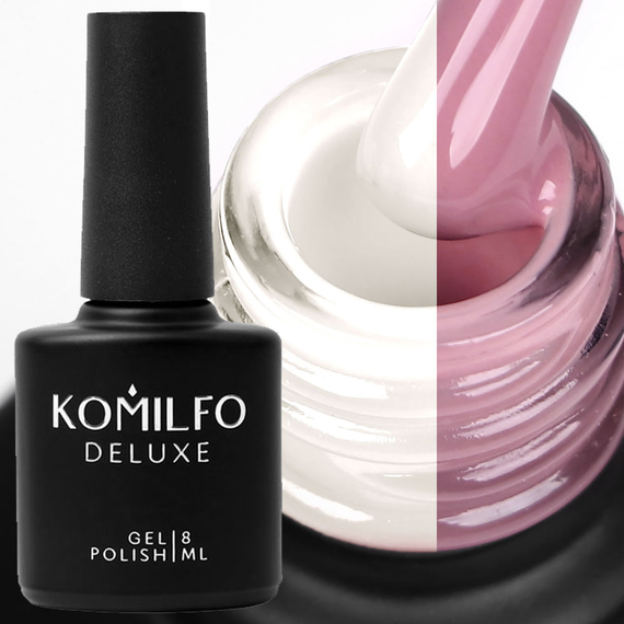 Термо база для ногтей камуфлирующая Komilfo Termo Base №01, розовая, 8 мл, Цвет: Розовый