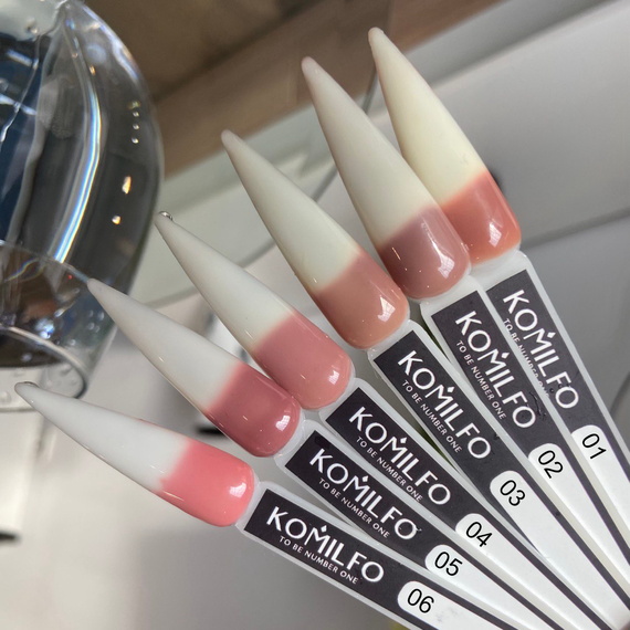 Термо база для ногтей камуфлирующая Komilfo Termo Base №05, бежево-розовая, 8 мл, Цвет: Бежевый, изображение 2