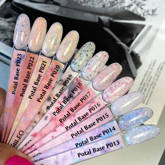 Base for nails Komilfo Potal Base P015, soft pink with potal, 8 ml, 4 image