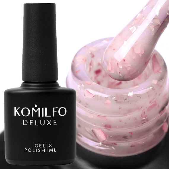 Nail base Komilfo Potal Base P017 beige-pink with pink potal, 8 ml