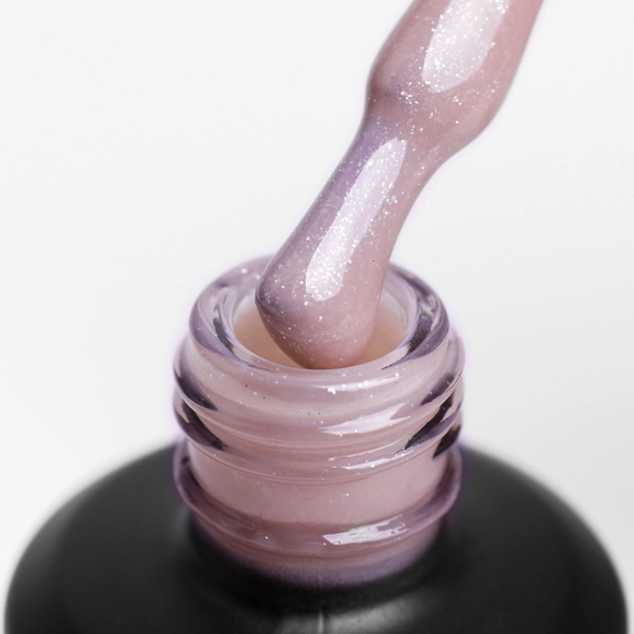 Акрил гель Komilfo PolyGel №06 Beige Glitter, бежевый с шиммером, 15 мл, изображение 2
