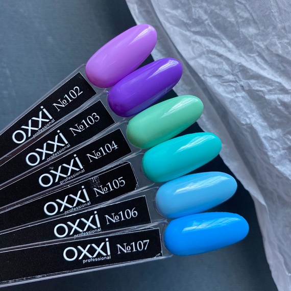 Гель-лак Oxxi №107, светлый синий, 10 мл, изображение 2