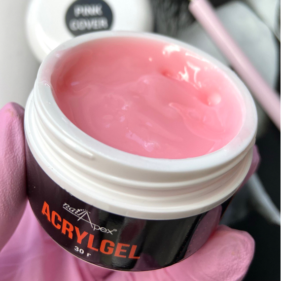 Акрил-гель NailApex Pink Cover розовый камуфляж 30 г, изображение 2