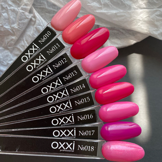 Гель-лак Oxxi №018, светло-розовый с микроблеском, 10 мл., изображение 2