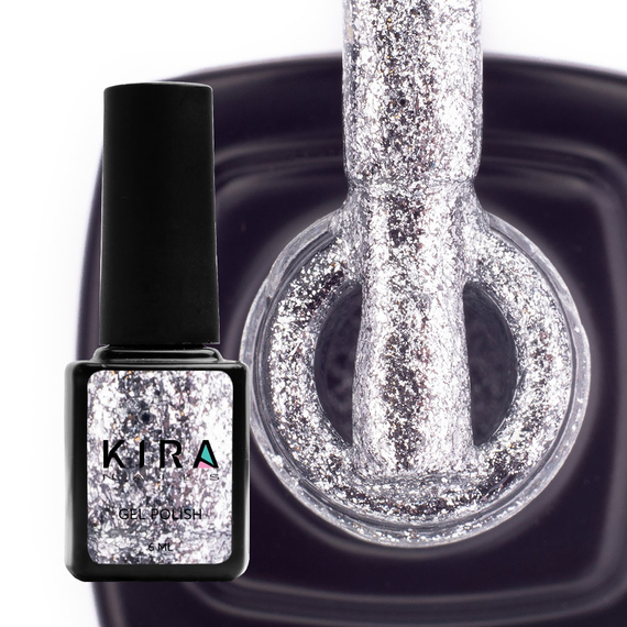 Gel polish Kira Nails 24 Karat No. 001 silver, 6 ml