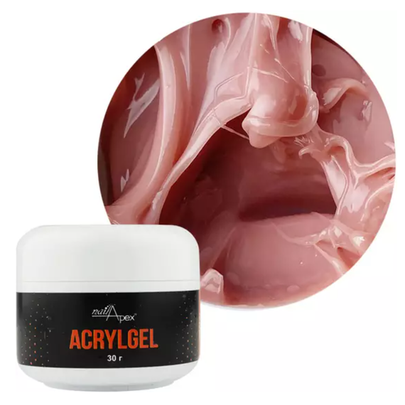 Acrylic gel NailApex SOFT TOUCH No. 4 powder beige, 30 g, Color: Beige