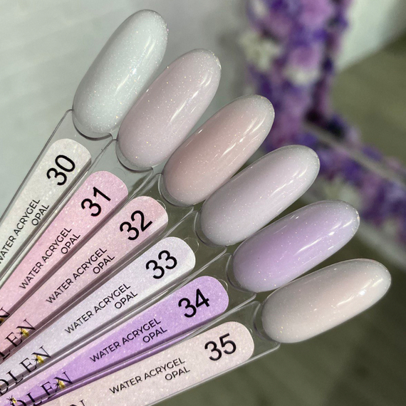 Жидкий акрил-гель Edlen Water Acrygel Opal №32, с кистью, 9 мл, изображение 2