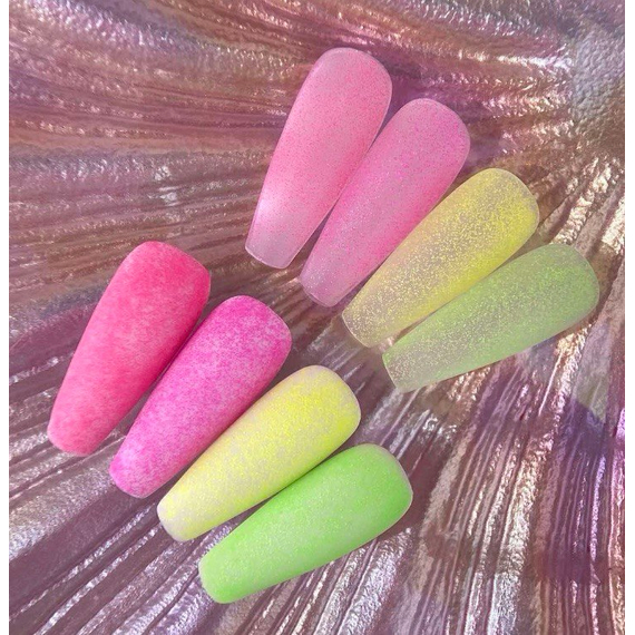 Топ для нігтів Luna Top Matte Sand Yellow, матовий з жовтою крихтою, без липкого шару, 13 мл, зображення 2