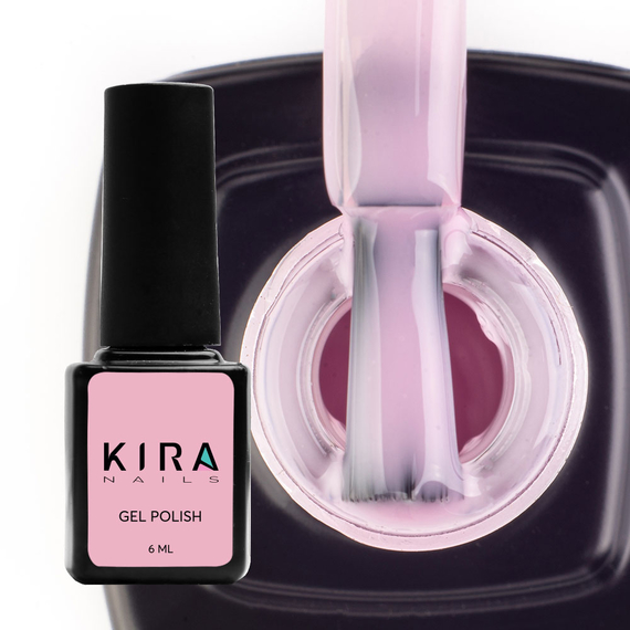 Гель-лак Kira Nails №004 рожевий камуфляж для френча емаль, 6 мл