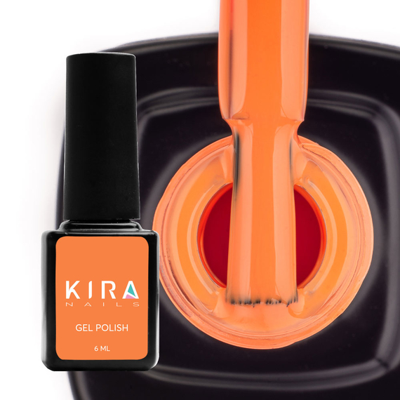 Gel polish Kira Nails #021 orange enamel, 6 ml