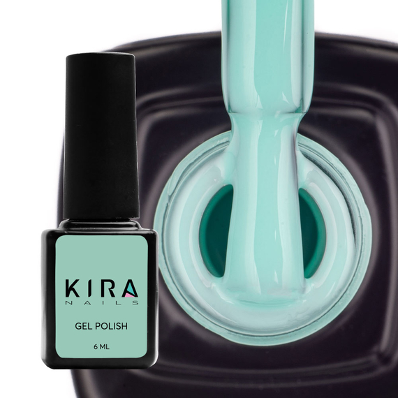 Gel polish Kira Nails #026 light turquoise enamel, 6 ml