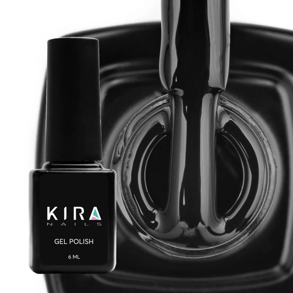 Gel polish Kira Nails #035 black enamel, 6 ml