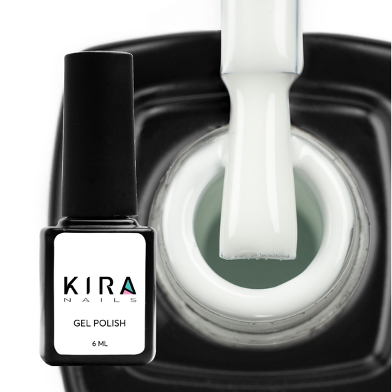 Гель-лак Kira Nails №036 білий емаль, 6 мл