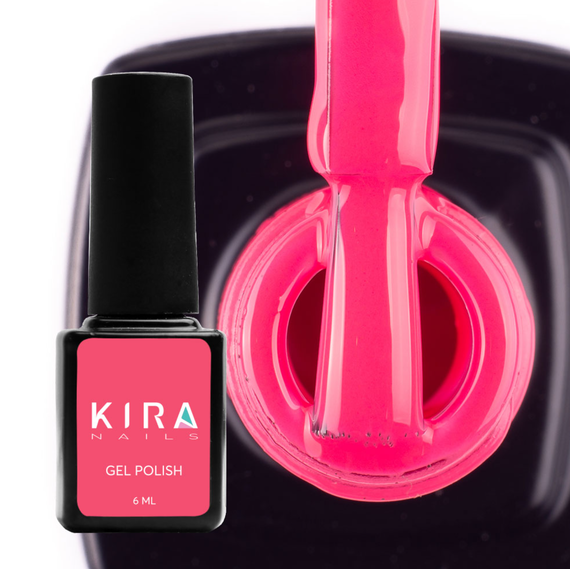 Гель-лак Kira Nails №051 яркий розово-коралловый эмаль, 6 мл