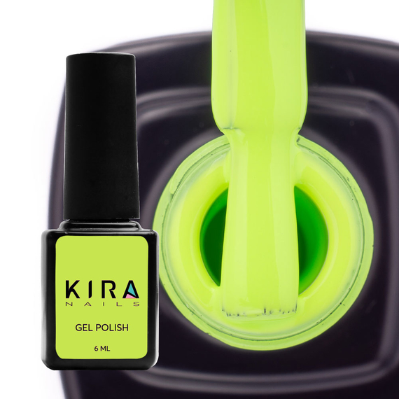 Gel polish Kira Nails No. 123 light green enamel neon, 6 ml