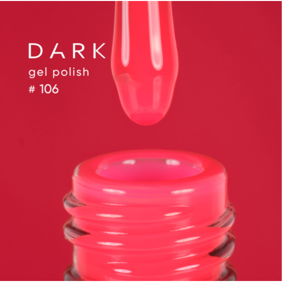Гель-лак DARK №106, малиново-красный, 10 мл