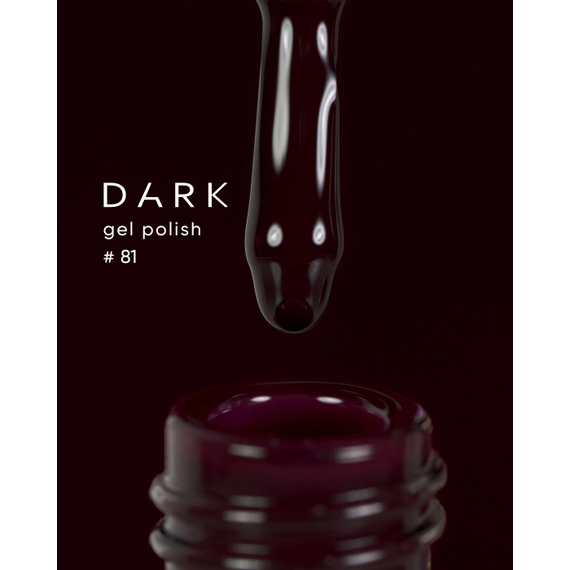 Гель-лак DARK №081, насыщенный темно-бордовый, 6 мл