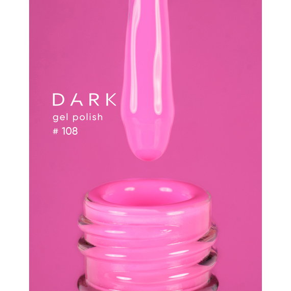 Гель-лак DARK №108, розовый, 6 мл