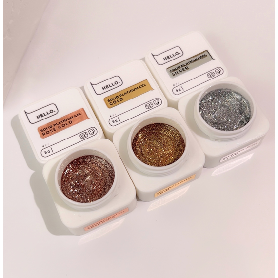 Гель-краска HEYLOVE Solid Platinum gel GOLD золотая, 5 г, изображение 2