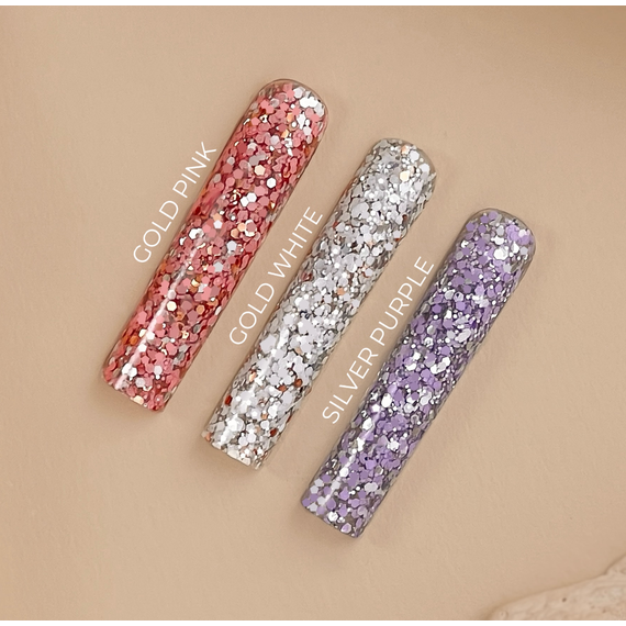 Гель для дизайна HEYLOVE Coin gel Gold White, белый, 5 г, изображение 2