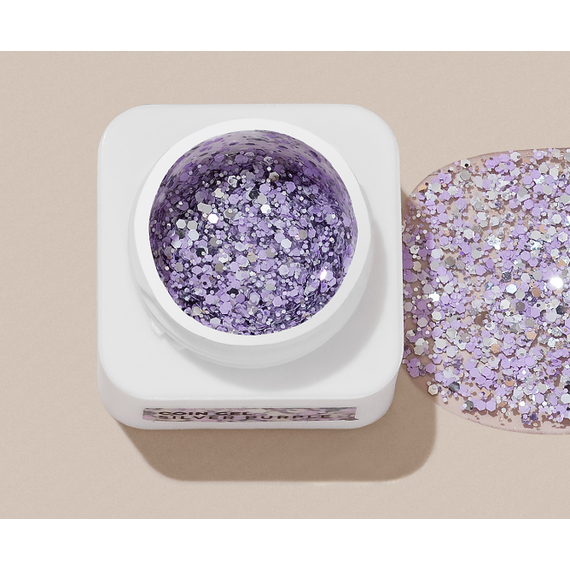 Гель для дизайна HEYLOVE Coin gel Silver Purple, лавандовый, 5 г