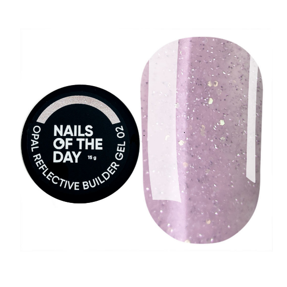 NAILSOFTHEDAY OPAL Reflective builder gel #02, pink-milky, 15 ml