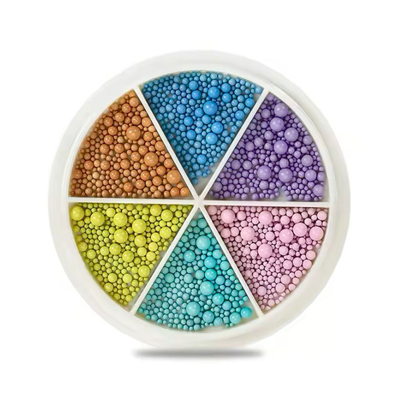 Бульонки металлические цветные микс размер