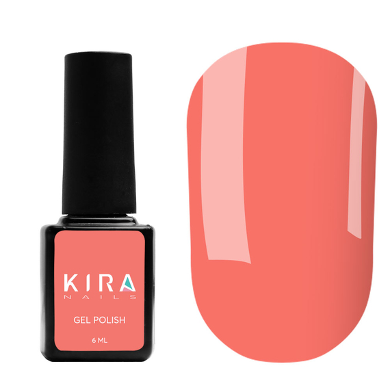 Гель-лак Kira Nails №044 яркий кораллово-розовый эмаль, 6 мл, изображение 2