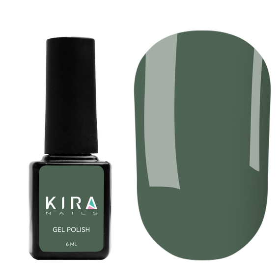 Гель-лак Kira Nails №171 спокойный зеленый эмаль, 6 мл, изображение 2