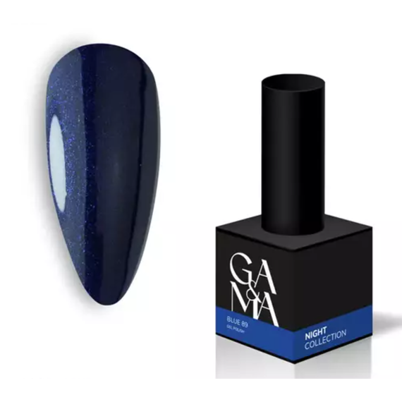 Гель-лак для ногтей GaMa Night collection №089 Blue, 10 мл